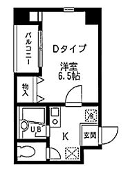 東京メトロ銀座線 浅草駅 徒歩7分の賃貸マンション 2階1Kの間取り
