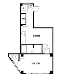 藍工房ビル 1DKの間取図画像