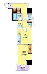ジェノヴィア御徒町スカイガーデン 1DKの間取図画像