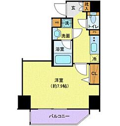 ジェノヴィア新御徒町スカイガーデン 1Kの間取図画像