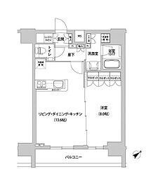 メトロステージウエノ 1LDKの間取図画像
