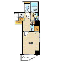 スカイコートヌーベル入谷2 1Kの間取図画像