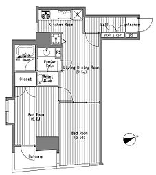 プランドール・コダイ 2LDKの間取図画像