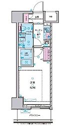 ジェノヴィア浅草2スカイガーデン 1Kの間取図画像