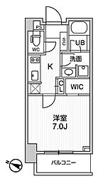 SEASONFLATS押上 1Kの間取図画像