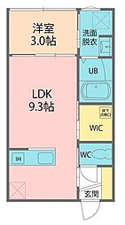 DEGNER(デグナー) 1階1LDKの間取り
