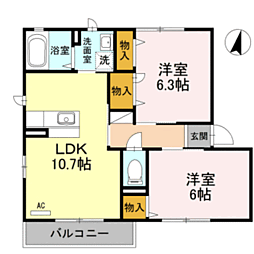 リブェール上野　A棟 1階