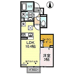 TenINOTSUME(テンイノツメ） 1階1LDKの間取り