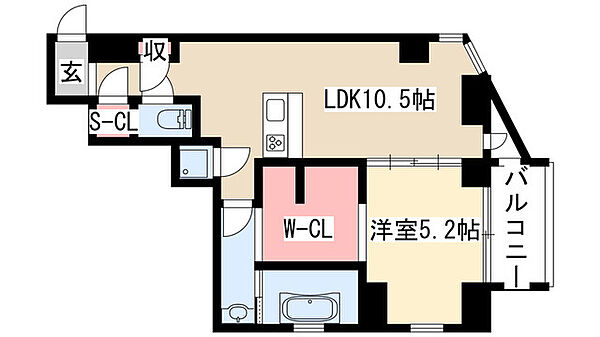 SK BUILDING-501 B502｜愛知県名古屋市東区泉３丁目(賃貸マンション1LDK・5階・40.75㎡)の写真 その2