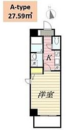 HF丸の内レジデンス 3階1Kの間取り