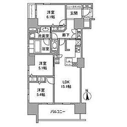 ローレルコート泉 12階3LDKの間取り