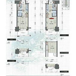 プレサンス金山グリーンパークス 7階ワンルームの間取り