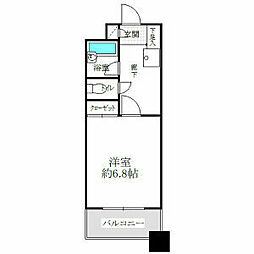 TKビル 5階1Kの間取り