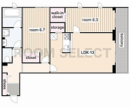 AVANCE ISSHA 2階2LDKの間取り