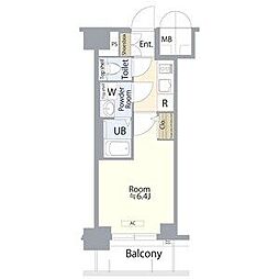 エスリード鶴舞グランパークス 5階1Kの間取り