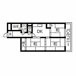リアライズ矢田川 7階3DKの間取り