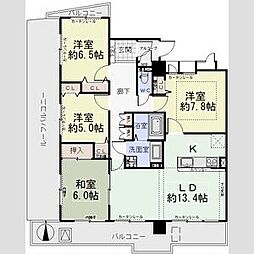 アメニティ新栄 15階4LDKの間取り