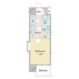 クレシェール大須 9階1Kの間取り
