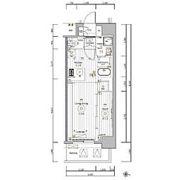 メイクスアート名駅南IV 6階1LDKの間取り