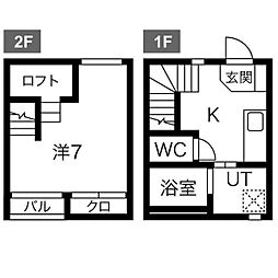 Cerisier(セリシール) 1階1Kの間取り