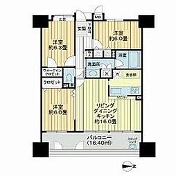 ネオグランデ藤ケ丘 3LDKの間取図画像