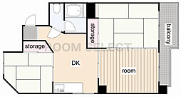 霞ヶ丘ビル 3階3DKの間取り