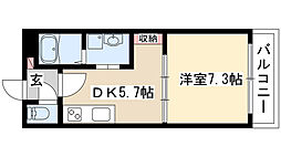 リバパレス鶴舞 10階1DKの間取り