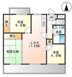 ドルチェ 3階3LDKの間取り