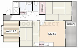 肥後ビル 3階3DKの間取り