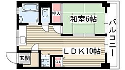 水野マンション 5階1LDKの間取り