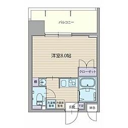 パルティール上前津 10階1Kの間取り