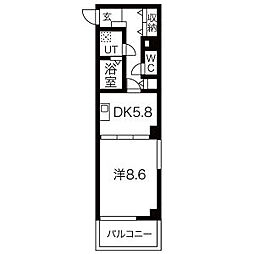 音羽壱番館金山 8階1DKの間取り