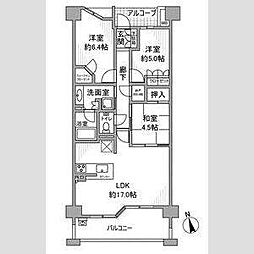 プラウド瑞穂日向町 202 2階3LDKの間取り