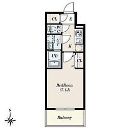 S-RESIDENCE尾頭橋 1Kの間取図画像