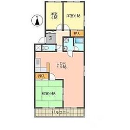 Le・Port 3階3LDKの間取り