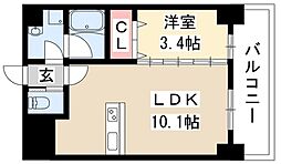 パラドール吹上 7階1LDKの間取り