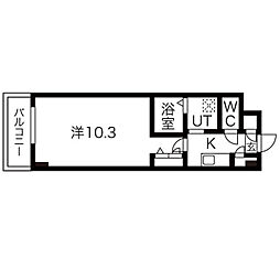 ラフィーネ・大島 1Kの間取図画像