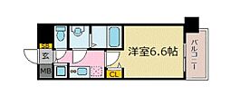 プレサンス名古屋STATIONフレア 2階1Kの間取り