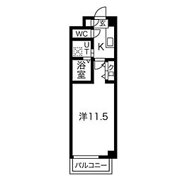 フィオーレのま 3階1Kの間取り