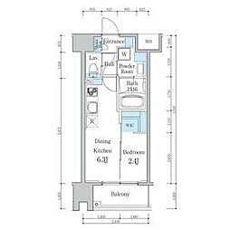 パートナーズ今池(旧デュオフラッツ今池リレア) 7階1DKの間取り
