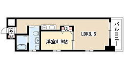 ザ・テラス丸の内 10階1LDKの間取り