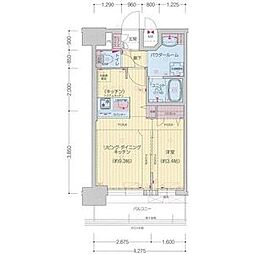 プレサンス太閤通駅前デュプル 14階1LDKの間取り