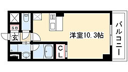 シティライフ池下西 3階ワンルームの間取り
