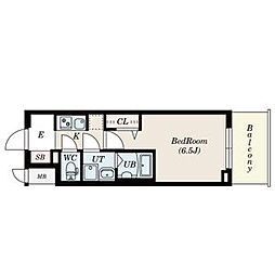 S-RESIDENCE上前津駅前 8階1Kの間取り