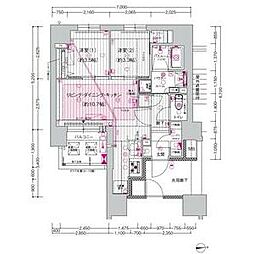 プレサンスロジェ大須白川公園 11階2LDKの間取り
