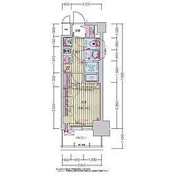 プレサンス上前津ディアシス 2階1Kの間取り