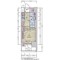 プレサンス上前津ディアシス 2階1Kの間取り