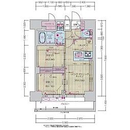 プレサンス上前津ディアシス 15階2LDKの間取り