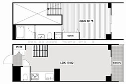 レジディア東桜II 4階1LDKの間取り