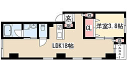 グランレーヴ東別院WEST 4階1LDKの間取り